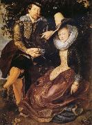 Peter Paul Rubens Rubens with his first wife Isabella Brant in the Honeysuckle Bower oil painting